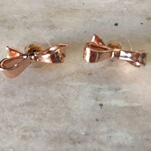 Kate Spade Rose Gold Bow Earrings