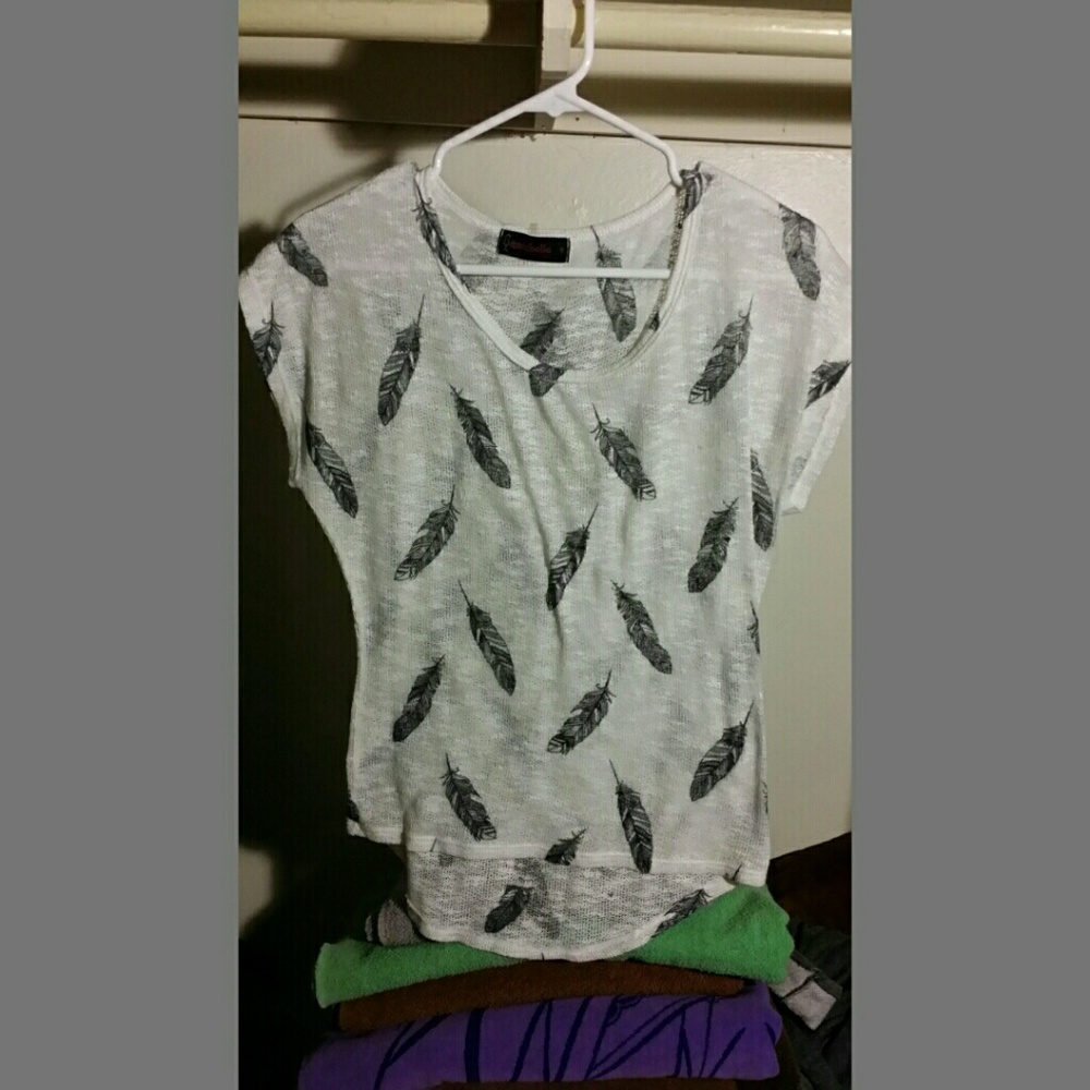 Feather Blouse. Worn 2x