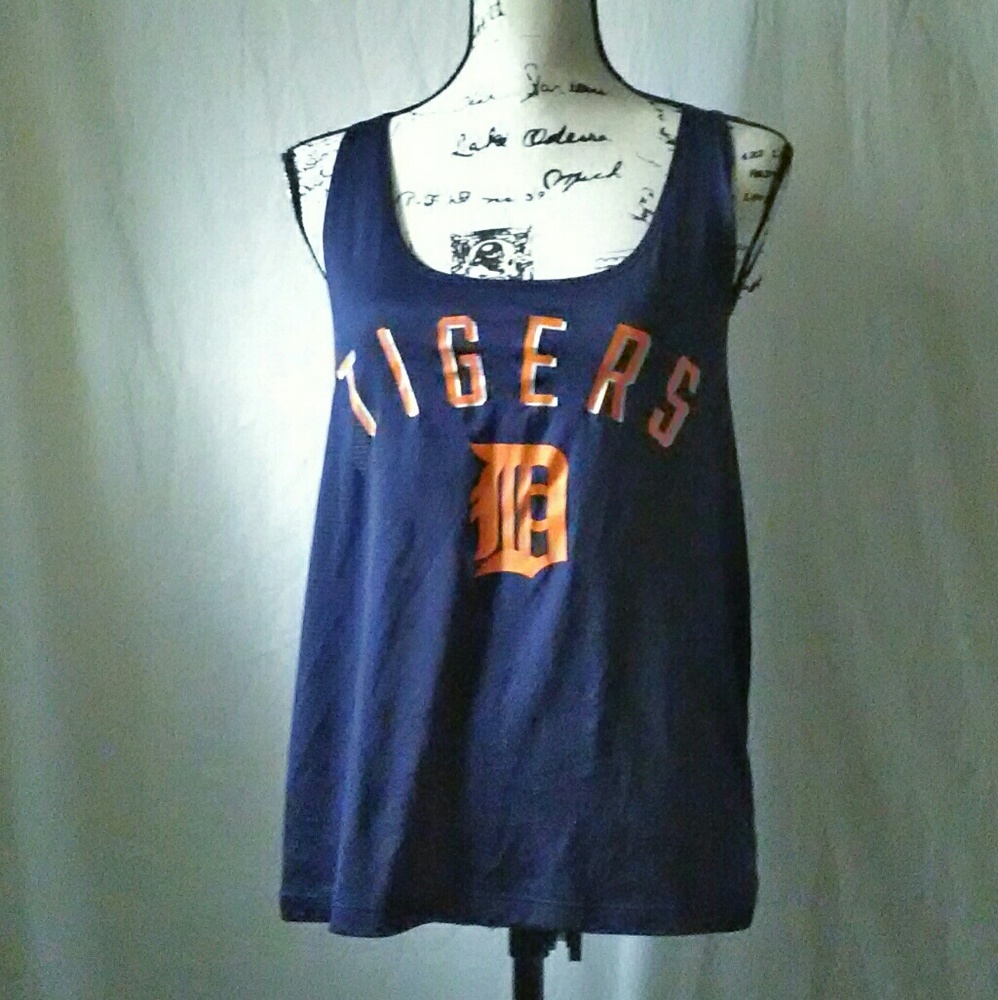 VS PINK Detroit Tigers Mesh Jersey Muscle Tank M