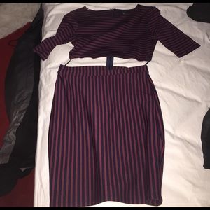 Cut out striped dress