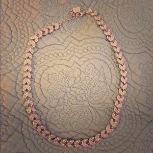 Sliver and jewels pedal necklace