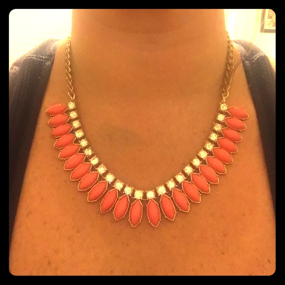 Pink stone statement necklace