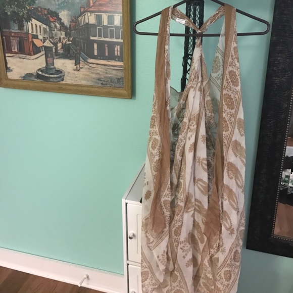 Tan light weight scarf/wrap - Picture 1 of 4