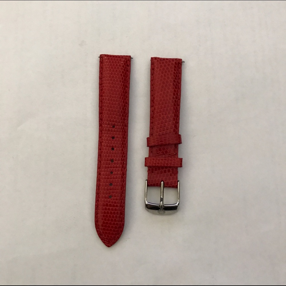 Michele 18mm red lizard band / strap