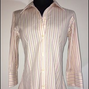 Eddie Bauer Wrinkle Resistant Pinstripe Button Up