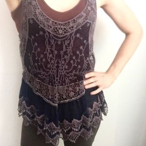 🚫 SOLD LOCALLY 🚫 Sheer lace tank