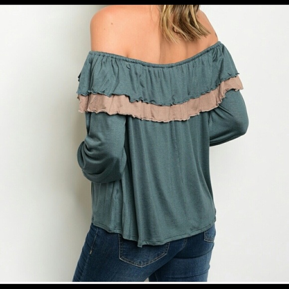 Ruffled off the shoulder top SaleSale - Picture 4 of 4