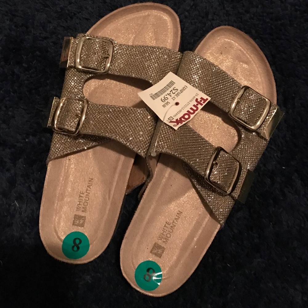 ✨Sparkly Gold Birkenstock style sandal✨