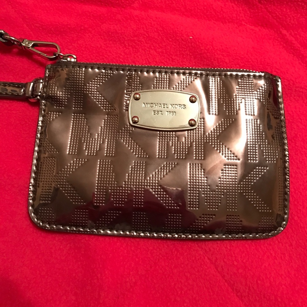 Michael Kors Small Pewter Wristlet