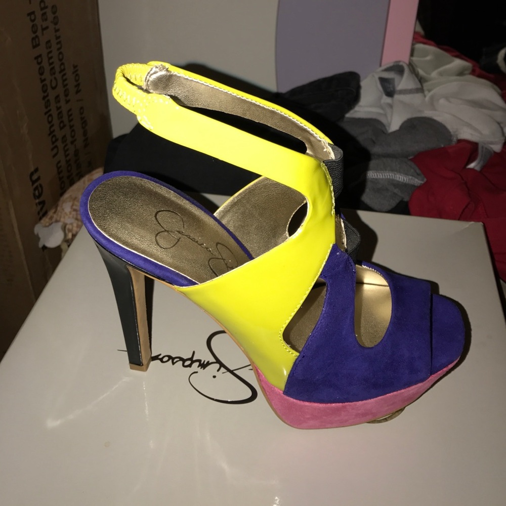 Color block heels