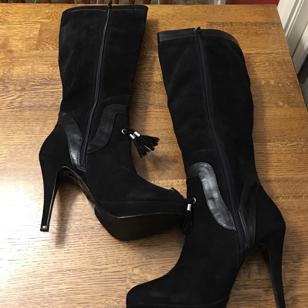 Black Knee High Boots