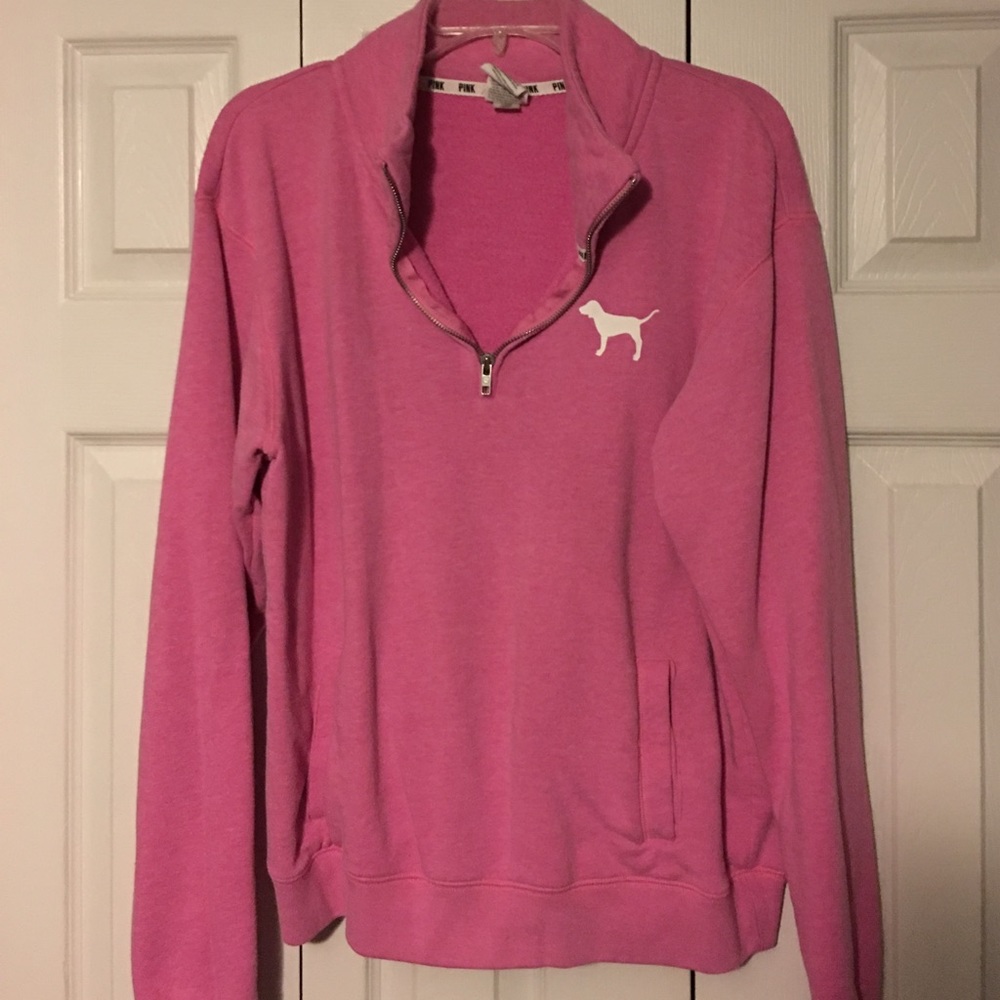 Pink quarter zip
