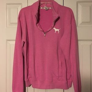 Pink quarter zip