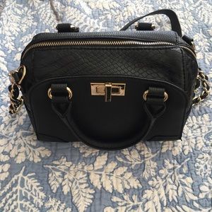 Aldo Black and Gold Small Bag