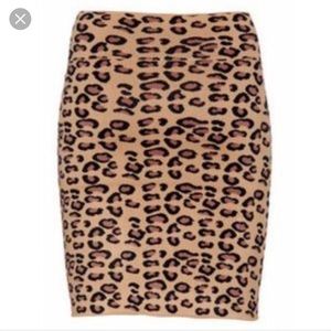 BCBG leopard bandage skirt