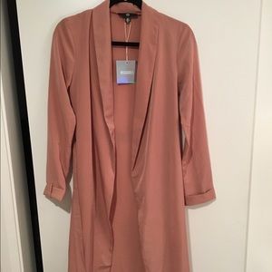 Satin back duster coat