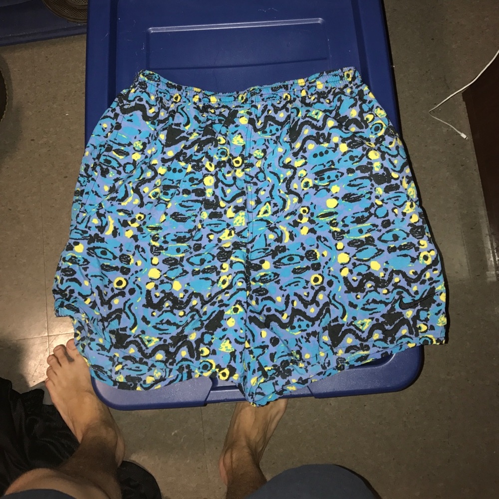 Retro Nike Lined Beach Shorts,