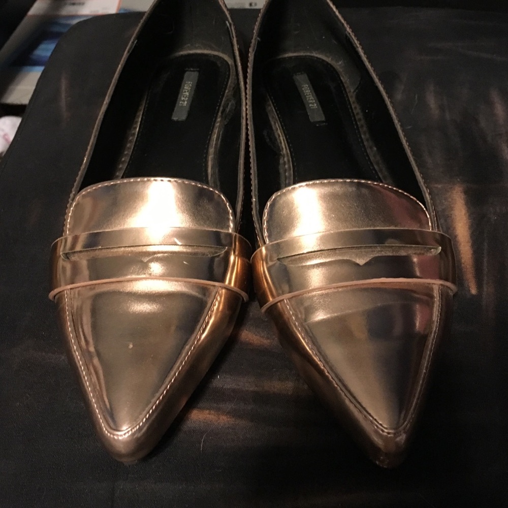 SOLD Rose gold loafers