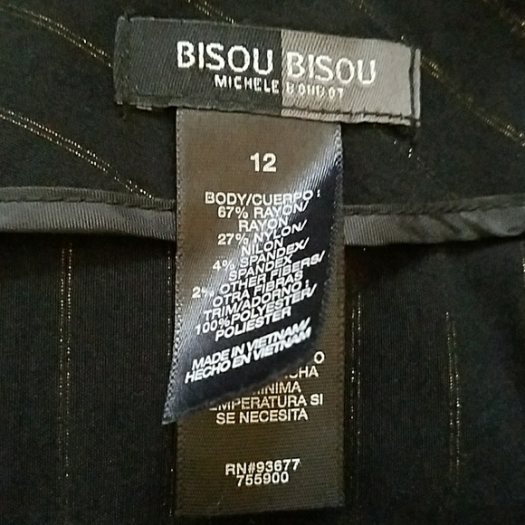 Bisou Bisou Michele Bohbot women's 12 black career - Picture 5 of 5