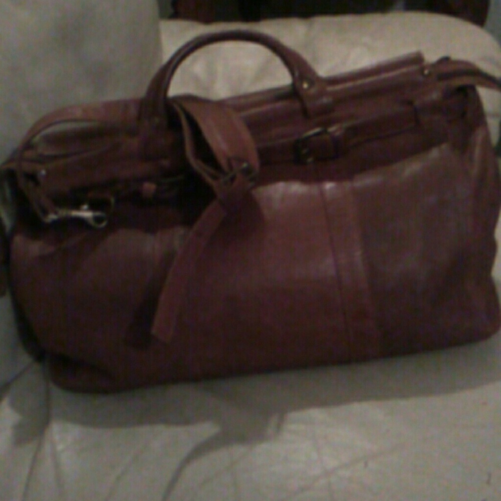 Huge brown Colombian leather satchel 4 Travel