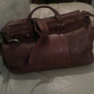 Huge brown Colombian leather satchel 4 Travel