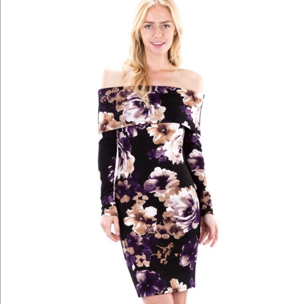 On or off the shoulder dress🌺🌺🌺🌺 - Picture 3 of 8
