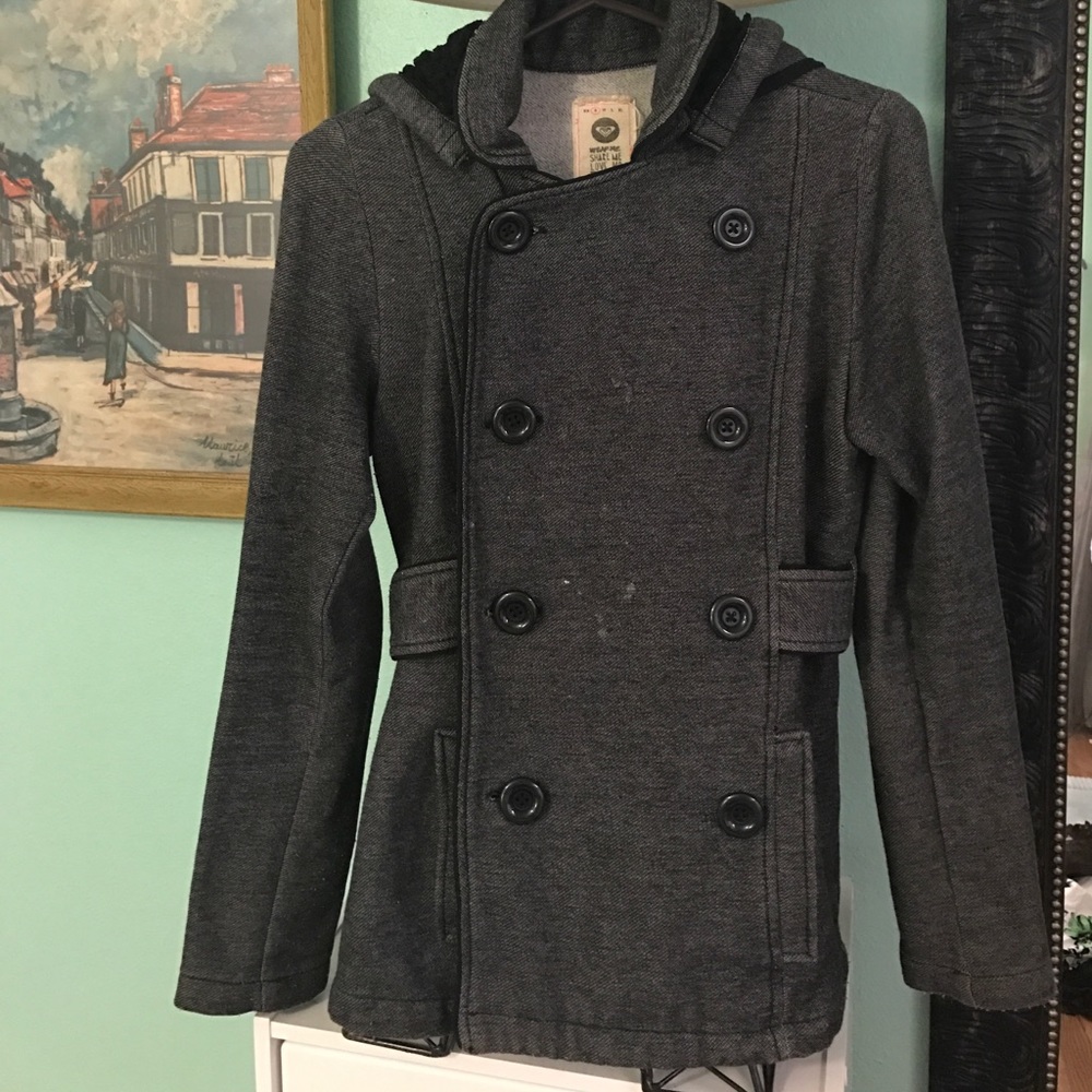 Roxy heather grey winter peacoat