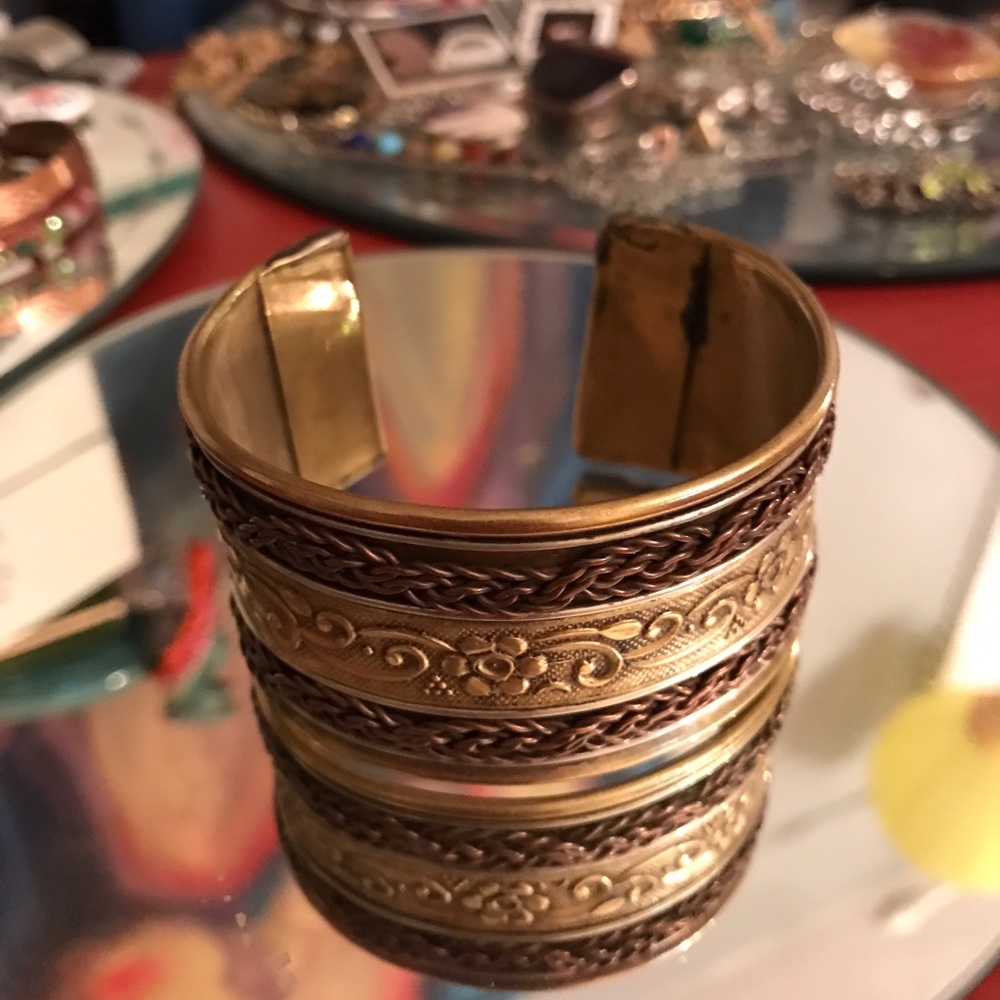 Vintage brass and gold bracelet