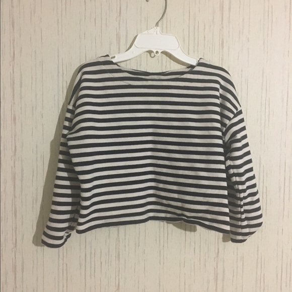 striped crop top..long sleeve - Picture 1 of 1