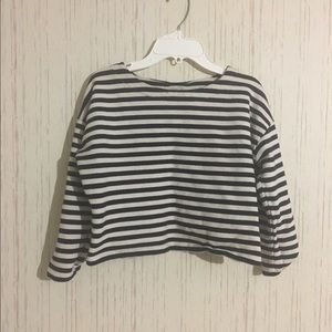 striped crop top..long sleeve