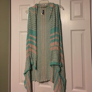 Sleeveless long open front cardigan  Francesca's