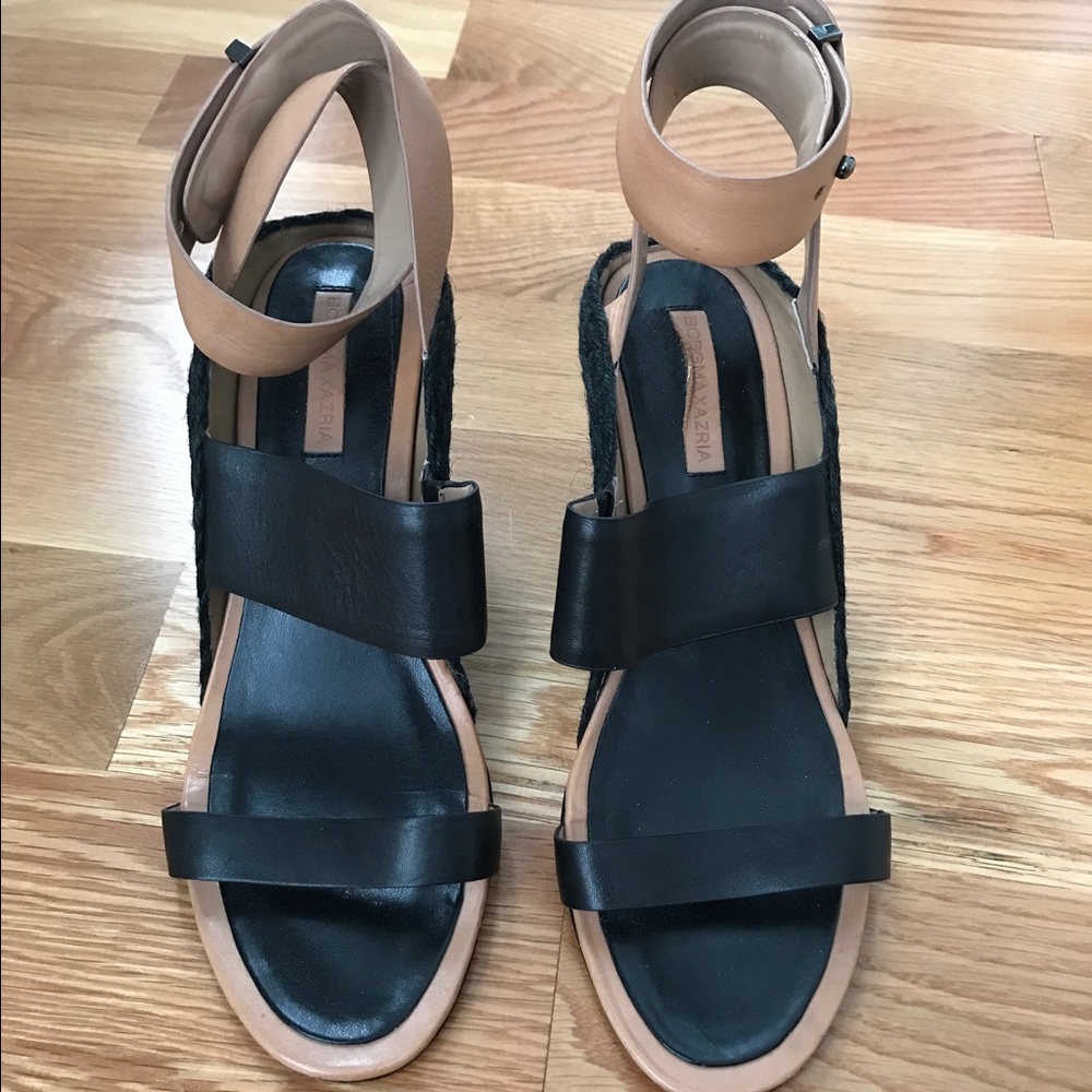 BCBG MAX AZRIA Espadrille Wedge Sandals SIZE 40