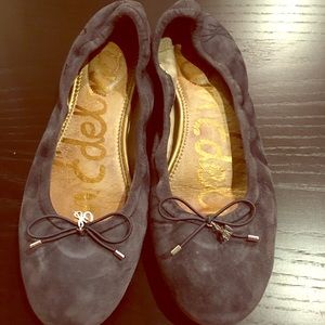 Sam Edelman Felicia Blue Suede Ballerina Flats