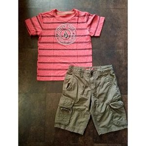 Boys Volcom and Arizona Cargo Set