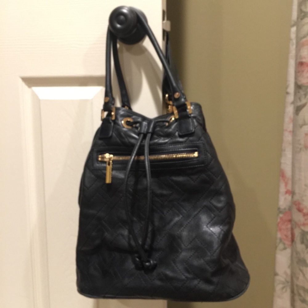 Tory Burch black leather-backpack handbag