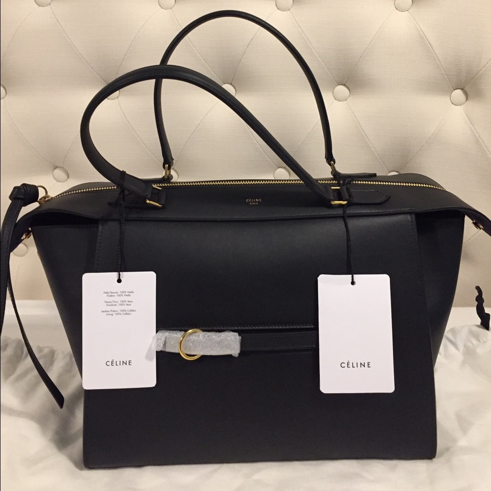 NWT Authentic Celine Small Ring Tote in Black - Picture 2 of 8
