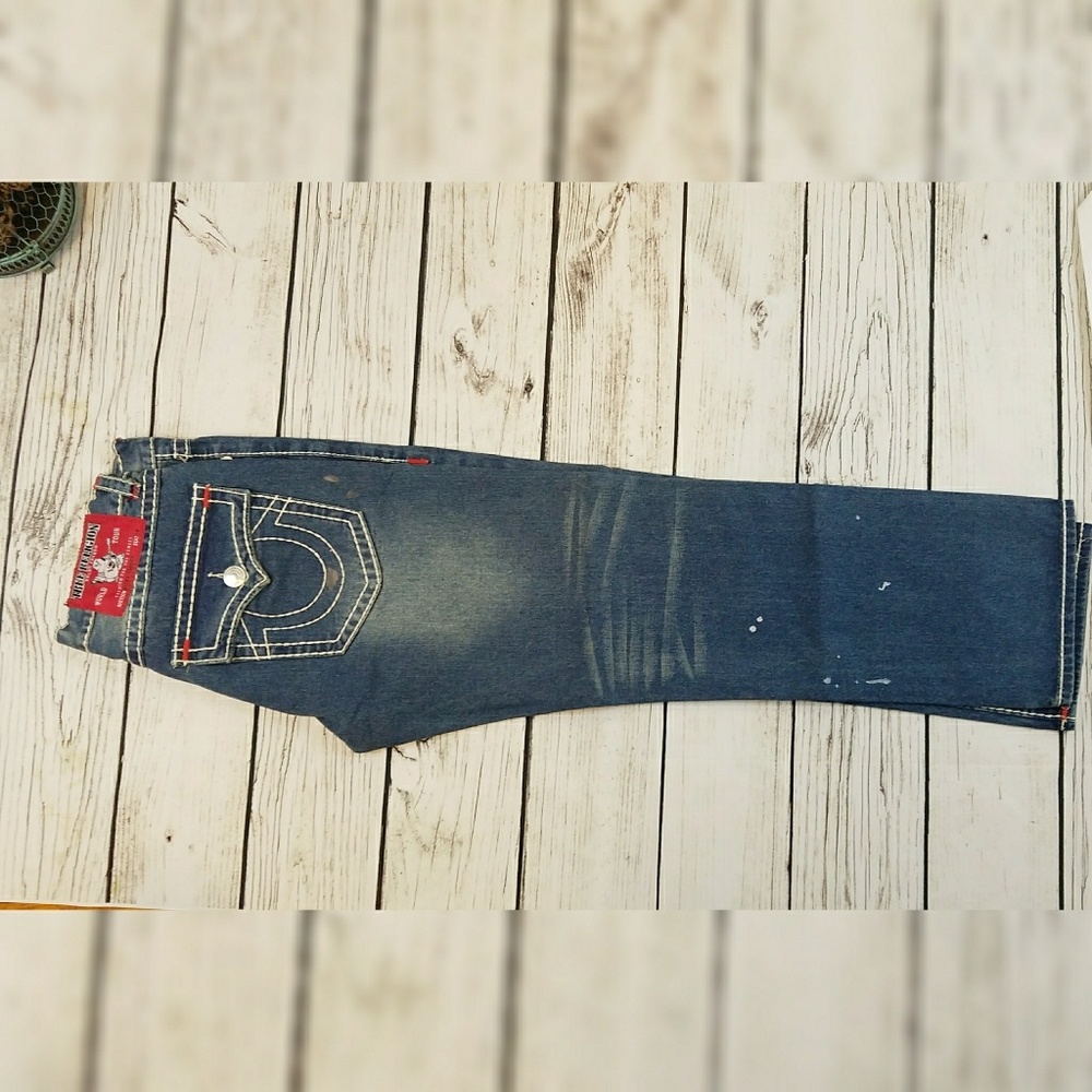 *SOLD*True Religion jeans with distressed look