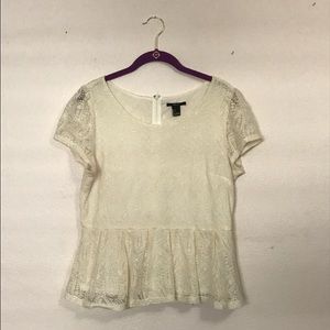 Ivory peplum