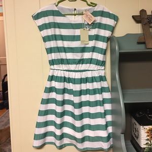 2 for $20 - Green and White Striped Dress
