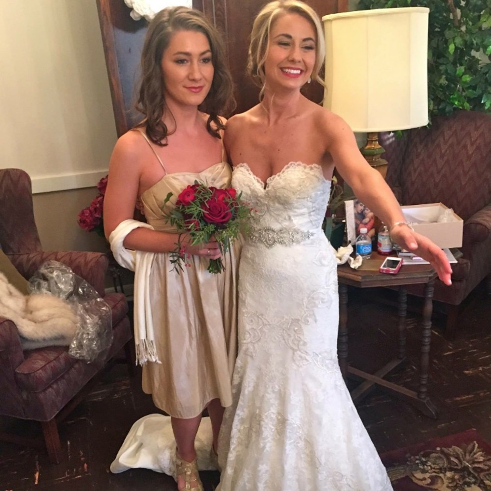 Champagne bridesmaid dress. Short. Worn once.