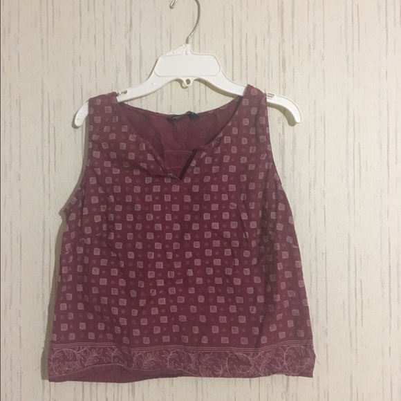 burgundy boho desert tank - Picture 1 of 2