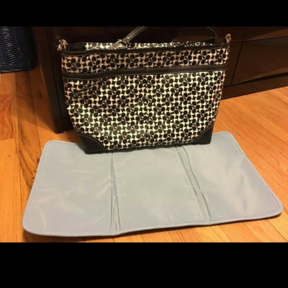 Coach Leather Monogram Designer Diaper bag