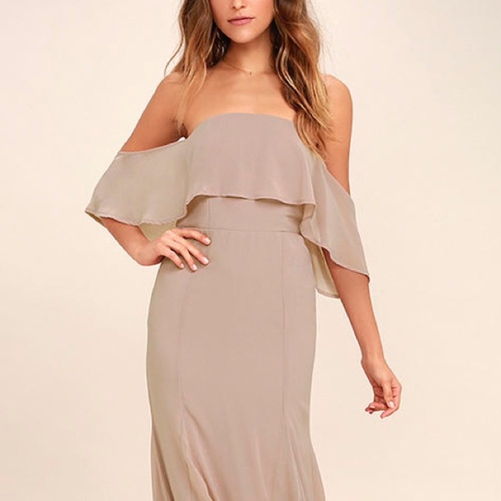 Lulus All My Heart Dress, off-the-shoulder