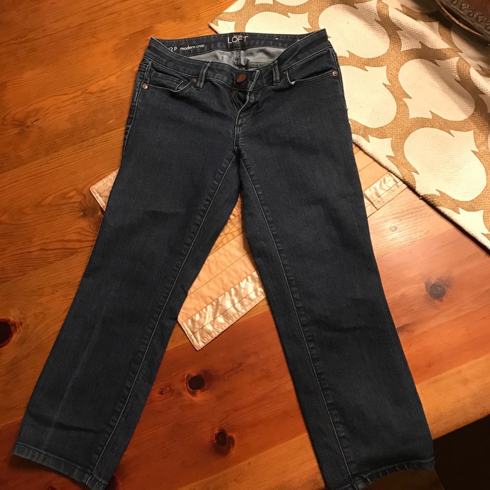 LOFT 2P Modern Crop denim