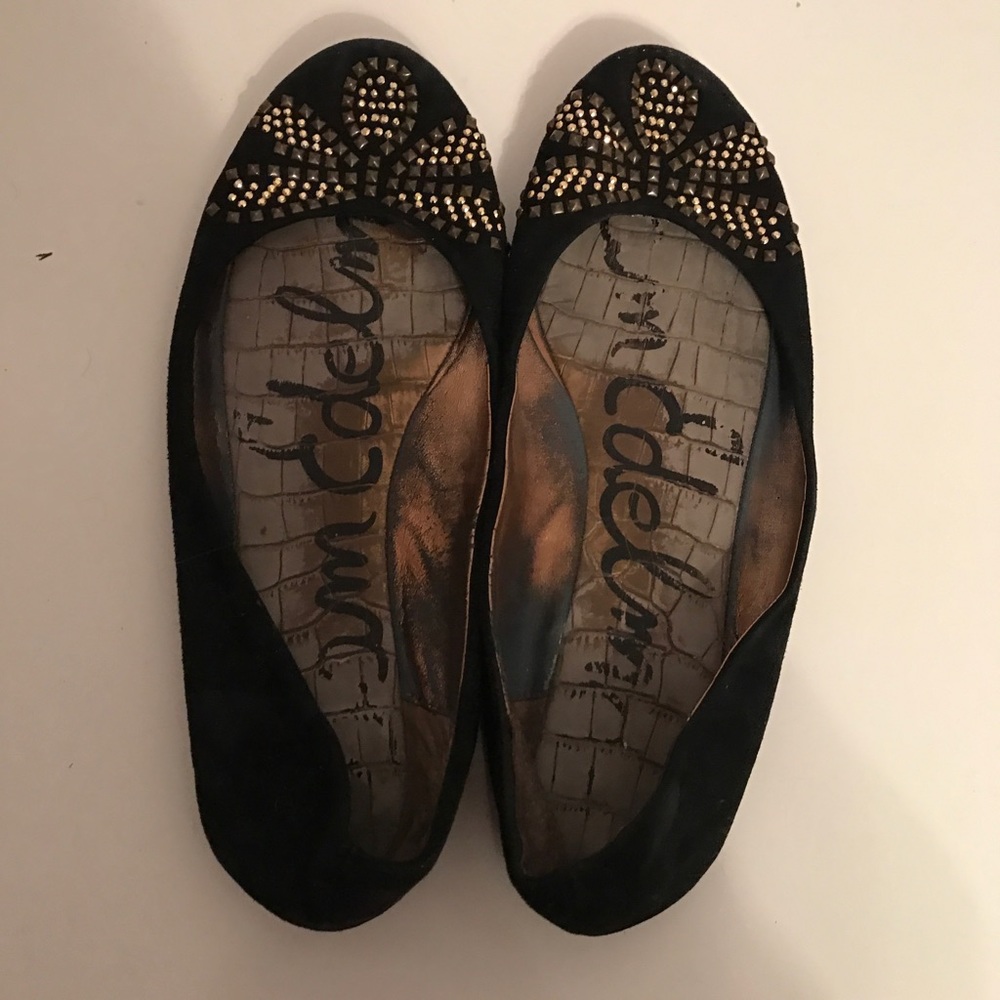 Sam Edelman black suede ballet flats