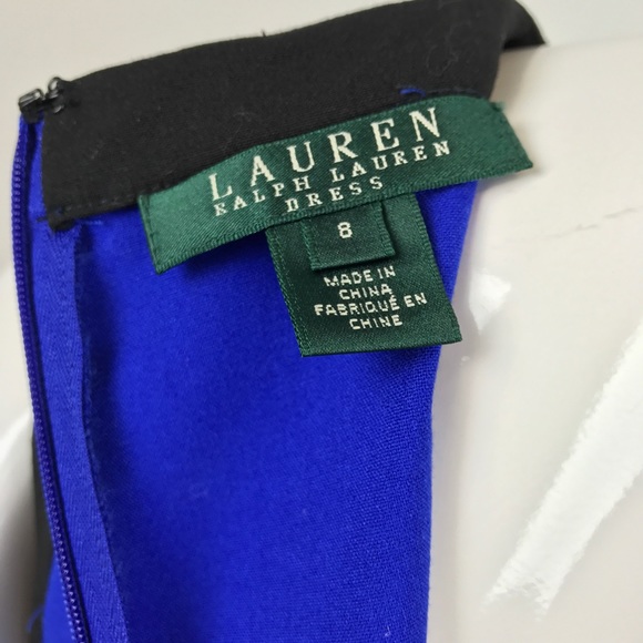 Lauren Ralph Lauren Sleeveless Colorblocked Dress - Picture 4 of 5