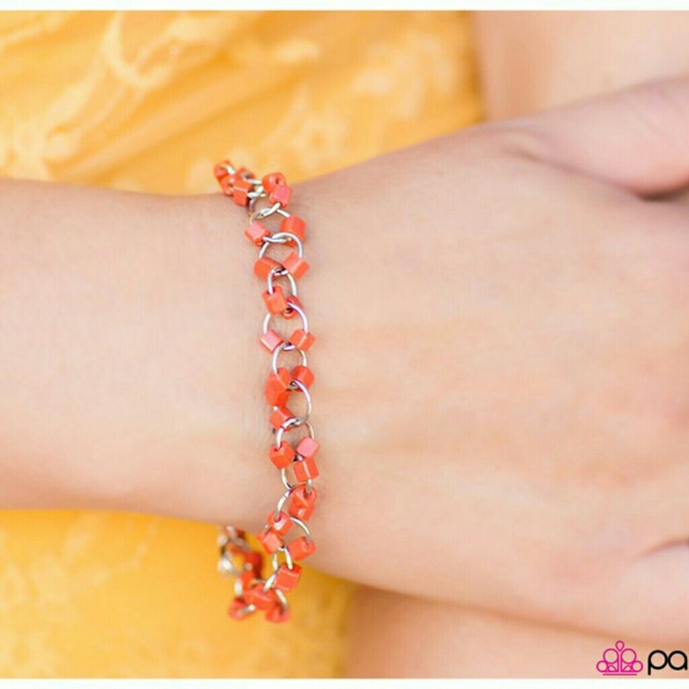 NWT bracelet clasp closure orange