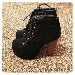 High heel booties