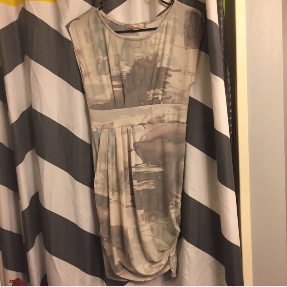 Watercolor bodycon dress