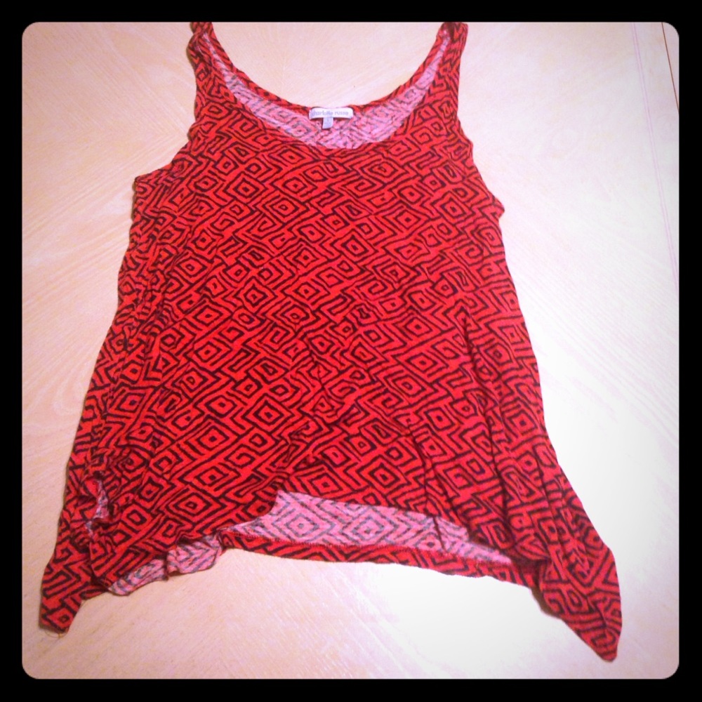 Edgy Red and Black Charlotte Russe Tank Top
